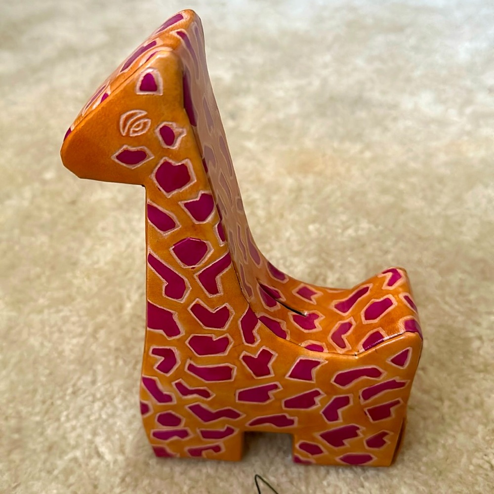Giraffe leather bank nwt
